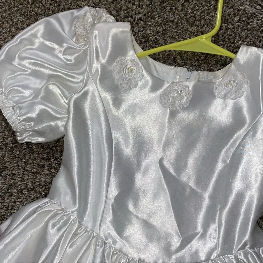 💙 Charming White Formal Kids Dress D